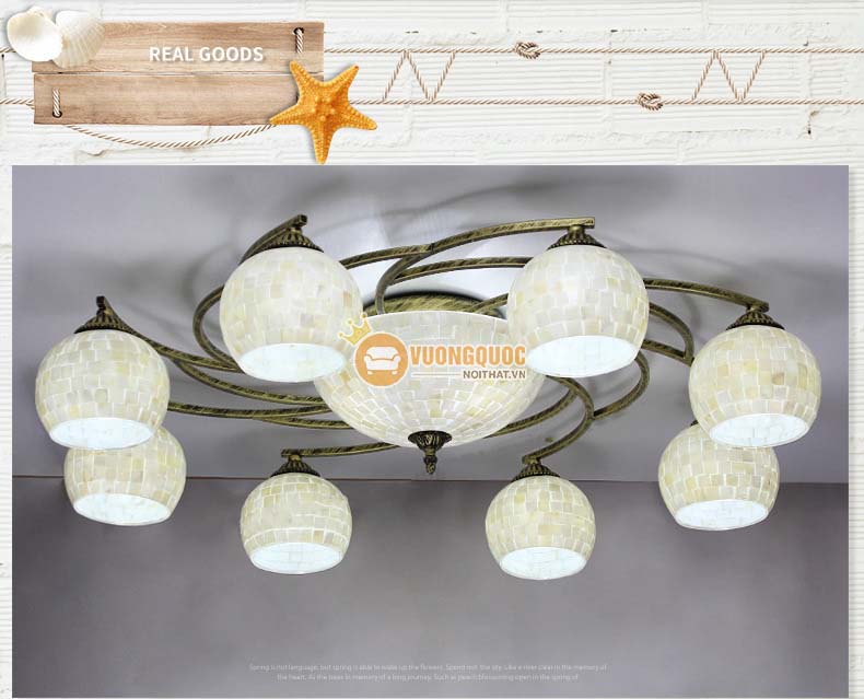 Đèn ốp trần nhập khẩu ánh sáng ấm áp YB428-5